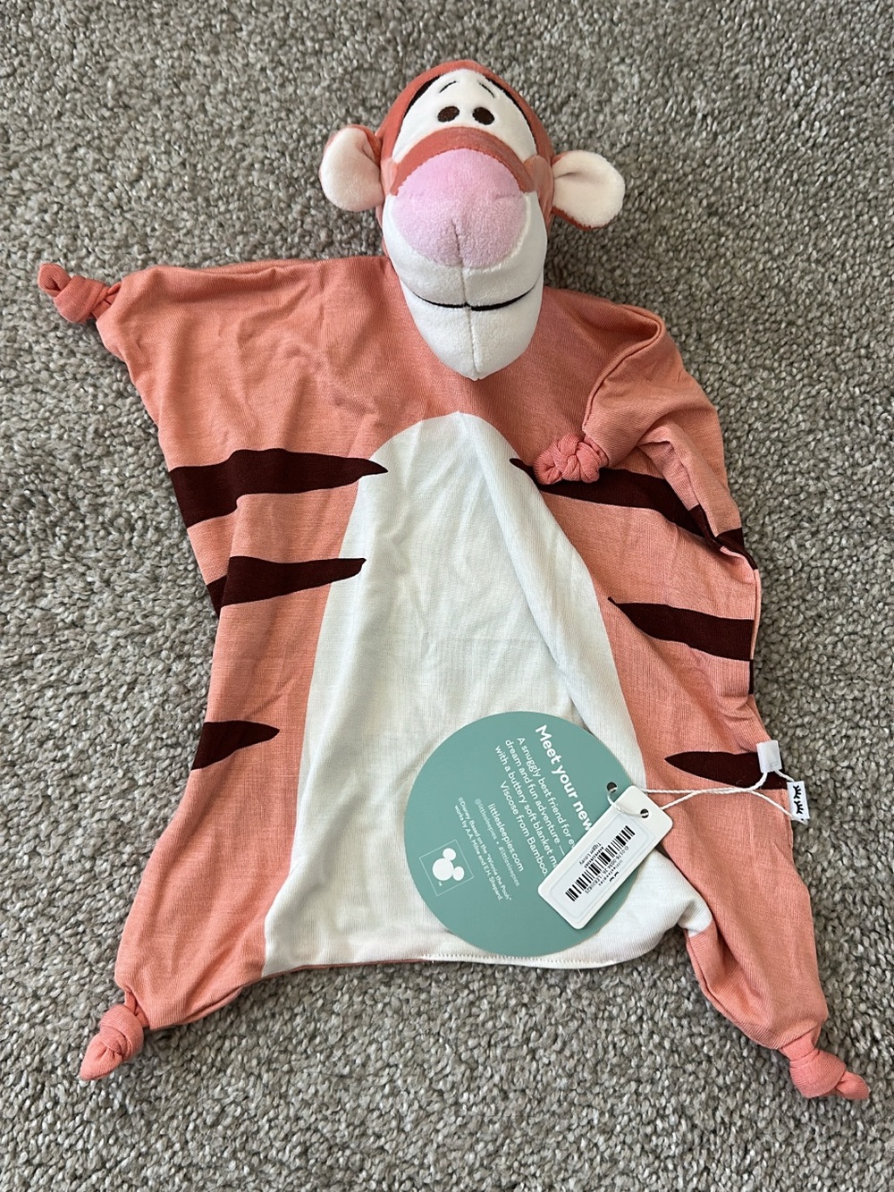 Little Sleepies Pink Tigger Lovey Plush Comforter